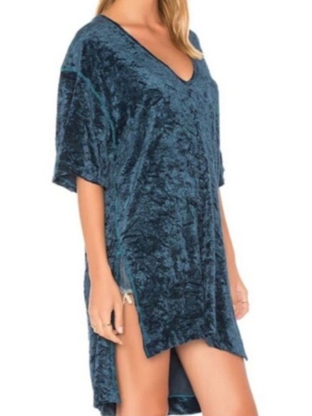 Free People Blue Velvet Tunic - NWT! - Picture 8 of 16